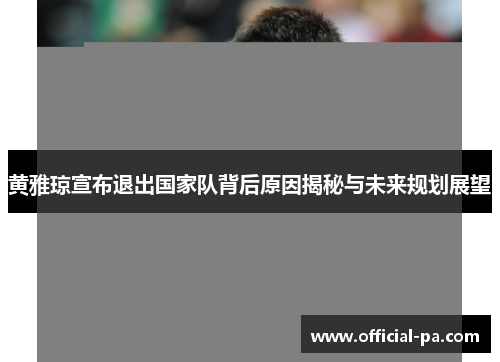 黄雅琼宣布退出国家队背后原因揭秘与未来规划展望